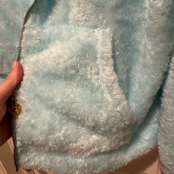 Lilly Pulitzer Light Blue Fuzzy Jacket - Picture 3 of 6